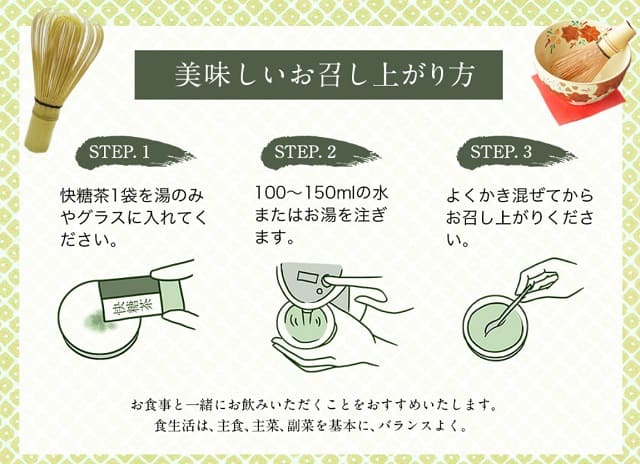 快糖茶の飲み方